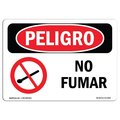 Signmission OSHA Danger Sign, No Smoking Spanish, 10in X 7in Rigid Plastic, 7" W, 10" L, No Smoking Spanish OS-DS-P-710-LS-1469